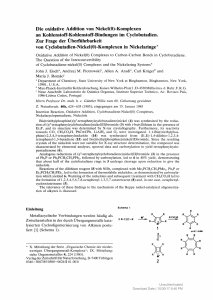 Die oxidative Addition von NickeI(0)-KompIexen an