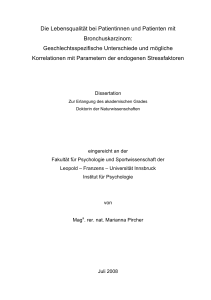 Die Lebensqualität bei Patientinnen und Patienten mit