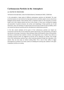 Carbonaceous Particles in the Atmosphere