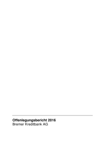 Offenlegungsbericht 2016 Bremer Kreditbank AG