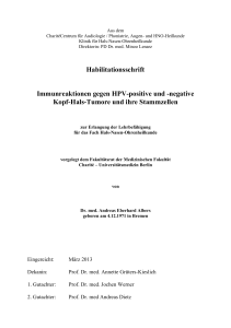 negative Kopf-Hals-Tumore und ihre Stammzellen - diss.fu