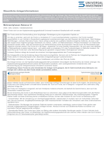 Wesentliche Anlegerinformationen Mehrwertphasen Balance UI