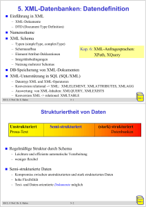 5. XML-Datenbanken: Datendefinition