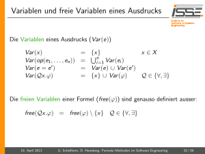 Variablen und freie Variablen eines Ausdrucks