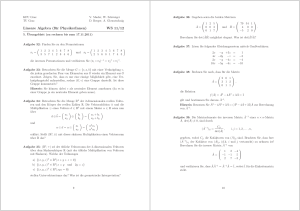 Lineare Algebra (für PhysikerInnen) WS 11/12