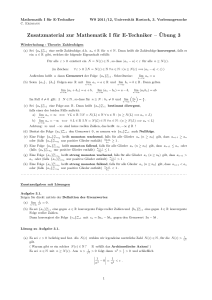 Zusatzmaterial zur Mathematik I für E-Techniker