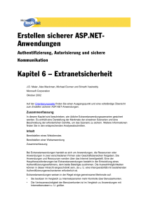 Erstellen sicherer ASP.NET- Anwendungen Kapitel 6
