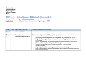ÖSG-Revision - Rückmeldung zum ÖSG-Entwurf - Stand 12.4