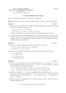 9. Übung Mathematische Logik - RWTH