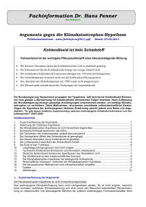 Argumente gegen die Klimakatastrophen-Hypothese