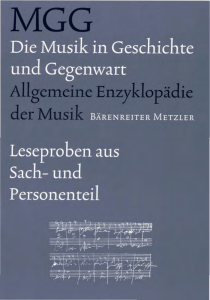 Finscher, Ludwig (Hrsg.): MGG. Die Musik in