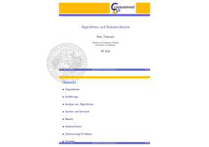 Cmputational Algorithmen und Datenstrukturen Übersicht