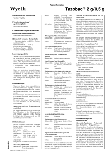 Tazobac 2 g/0,5 g - Pneumonie Aktuell