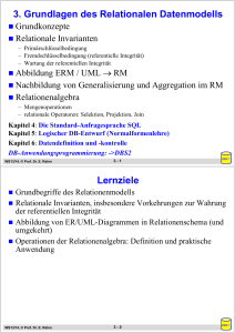 3. Grundlagen des Relationalen Datenmodells Lernziele