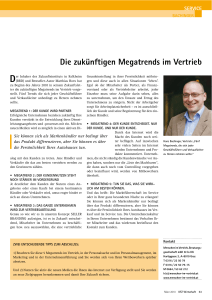 Die zukünftigen Megatrends im Vertrieb