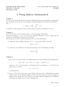 5. ¨Ubung Diskrete Mathematik II