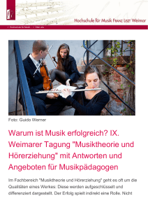 Musiktheorie und Hörerziehung - Hochschule für Musik FRANZ