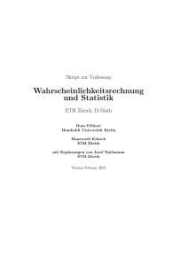 Wahrscheinlichkeitsrechnung und Statistik