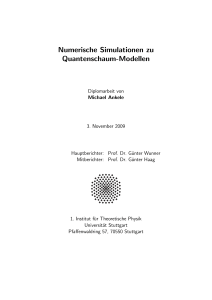 Numerische Simulationen zu Quantenschaum-Modellen