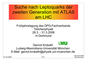 Suche nach Leptoquarks der zweiten Generation