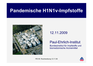 Pandemische H1N1v-Impfstoffe