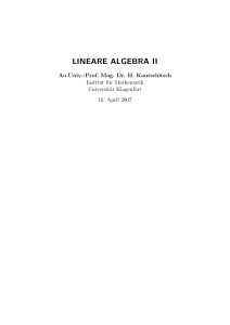 lineare algebra ii - wwwu.uni