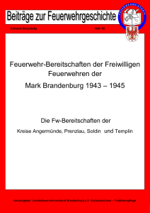 Die Fw-Bereitschaften der Kreise Angermünde, Prenzlau, Soldin