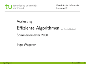 Vorlesung - TU Dortmund, Informatik 2