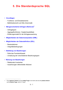 5. Die Standardsprache SQL