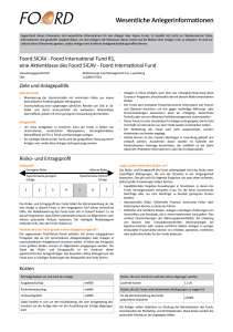 Key Investor Information Document - fund