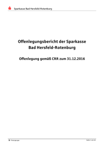 Offenlegungsbericht der Sparkasse Bad Hersfeld