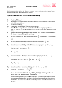 Formeln Deskriptive