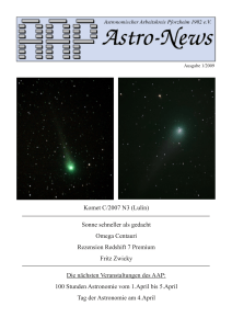 Komet C/2007 N3 (Lulin) - Sternwarte Bieselsberg