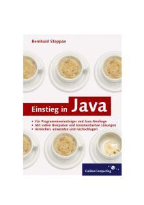 Einstieg in Java - von Bernhard Steppan - Leseprobe