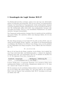 1 Grundregeln der Logik Version 21.9.17