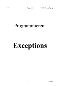 Zusammenfassung Exceptions