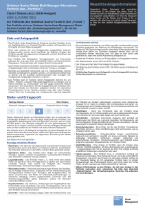 Key Investor Information - Goldman Sachs Asset Management