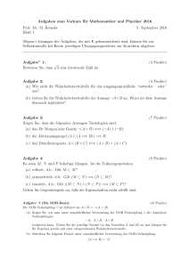 Aufgaben zum Vorkurs für Mathematiker und Physiker 2016 Prof. Dr