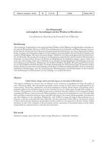 23 Kurzfassung Abstract Key words Der Klimawandel und mögliche