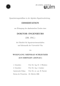 dissertation doktor–ingenieurs (dr.–ing.)