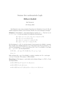 Seminar über mathematische Logik: Hilbert
