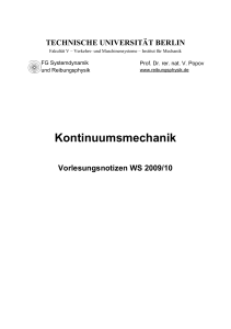 Kontinuumsmechanik - Fachgebiet Systemdynamik und