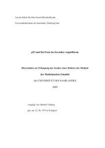 p53 und Her2/neu im Juvenilen Angiofibrom Dissertation