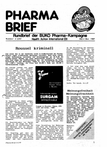 Pharma-Brief 2-3/1987 - BUKO Pharma
