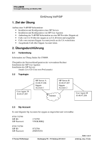 1. Ziel der Übung 2. Übungsdurchführung