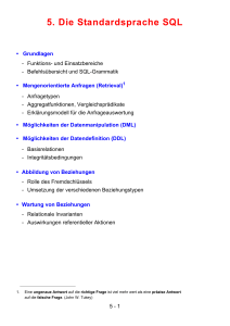 5. Die Standardsprache SQL