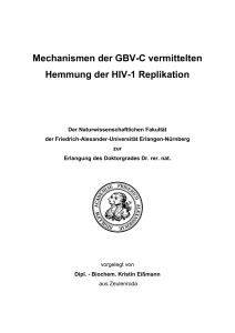 Mechanismen der GBV-C vermittelten Hemmung der HIV