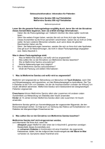 Gebrauchsinformation: Information für Patienten Metformine