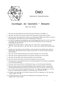 Grundlagen der Geometrie – Beispiele