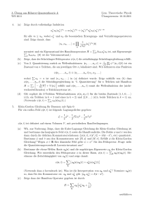 2. ¨Ubung aus Höherer Quantentheorie A Linz, Theoretische Physik